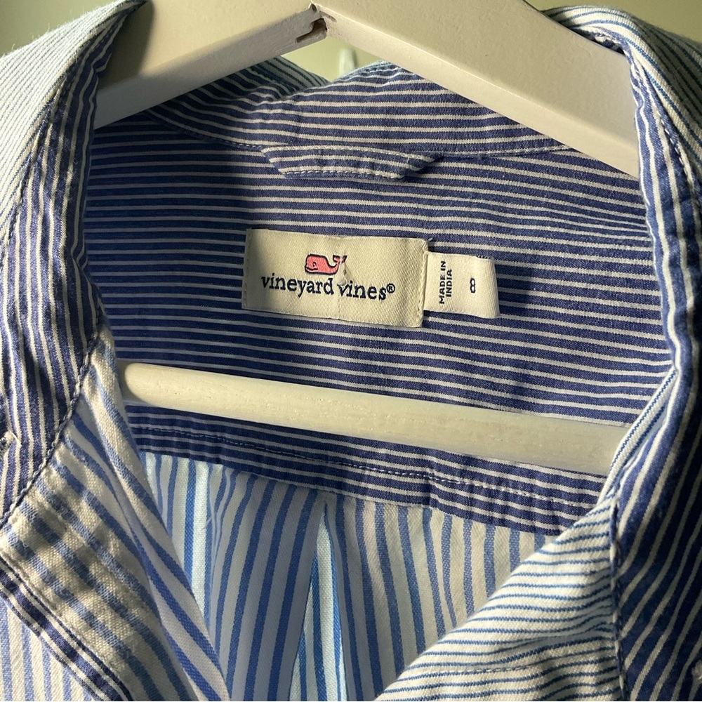 Vineyard Vines Women’s ButtonUp Blue Striped Top Size 8 - Picture 5 of 5